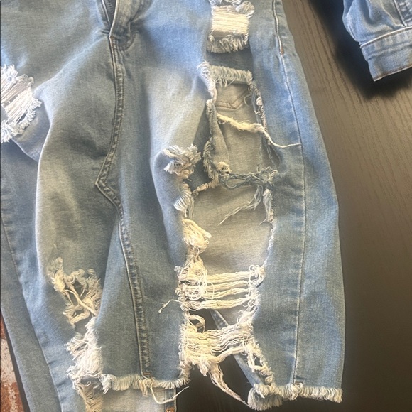 Fashion Nova Distressed Denim Dress - Picture 12 of 16